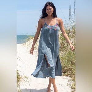 Natural Life Cosette Embroidered Maxi Dress